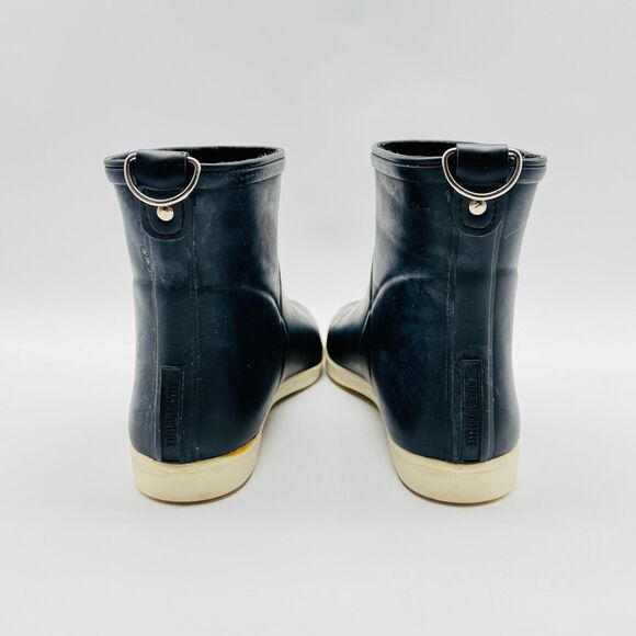 Alice + Whittles Boots Womens 7 Black Rubber Rain Boot Anthropologie Legacy Shoe - Picture 7 of 11